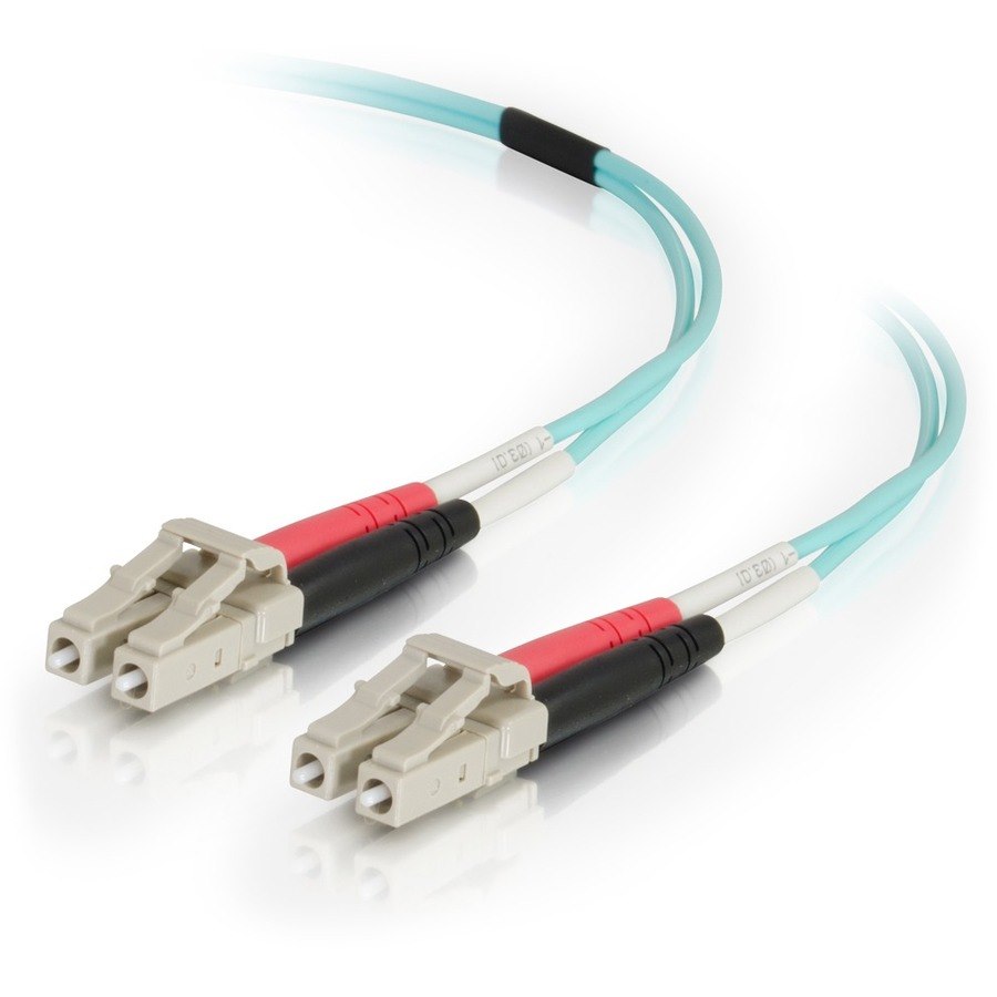 C2G 3m LC-LC 50/125 Duplex Multimode OM4 Fiber Cable - Aqua - 10ft