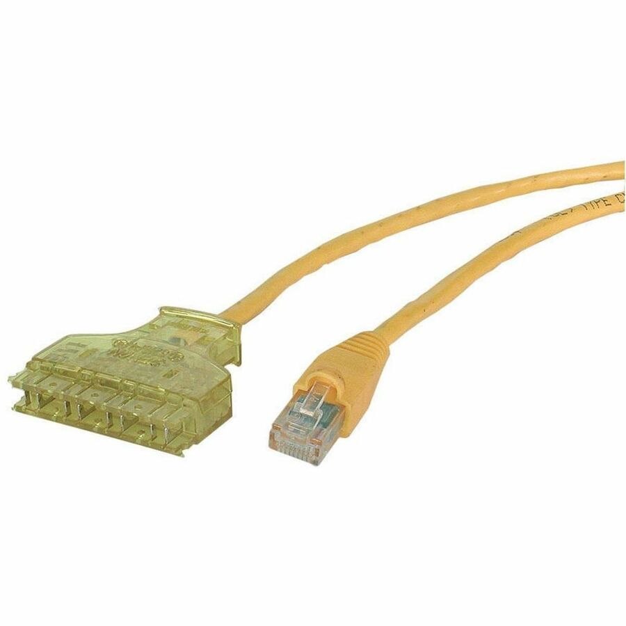 Hubbell P-Cord, Cat6,6-110/Rj45,Yl,5Ft