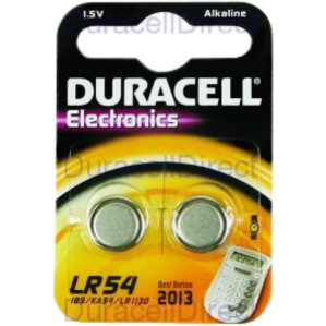 Duracell LR54 Battery - Alkaline - 2