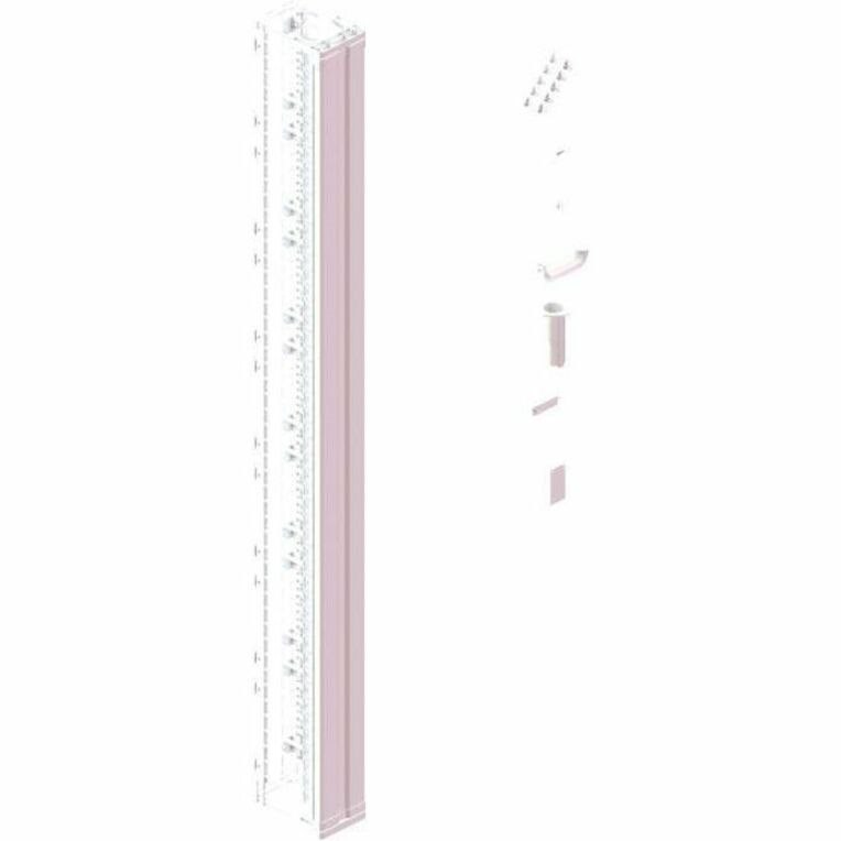 Ortronics MM20 Vertical Cable Manager with Door, 6" Wide, for 8 ft (51U) Rack, White