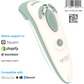 Socket Mobile DuraScan D755 Healthcare Handheld Barcode Scanner - Wireless Connectivity - Green, White