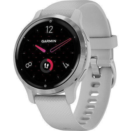 Garmin Venu 2S Smart Watch - 40.40 mm Case Height - 40.40 mm Case Width - Silver Body Color - Mist Grey Case Color - Stainless Steel Body Material - Fiber Reinforced Polymer Case Material - Silicone Band Material - Wireless LAN