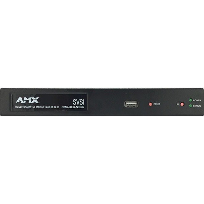 AMX H.264 Compressed Video over IP Decoder, PoE, SFP, HDMI, USB for Record