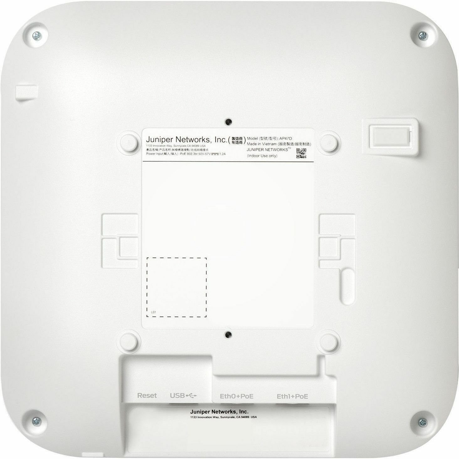 Mist AP47D Tri Band Wi-Fi 7 IEEE 802.11 a/b/g/n/ac/ax/be 28.80 Gbit/s Wireless Access Point - Indoor