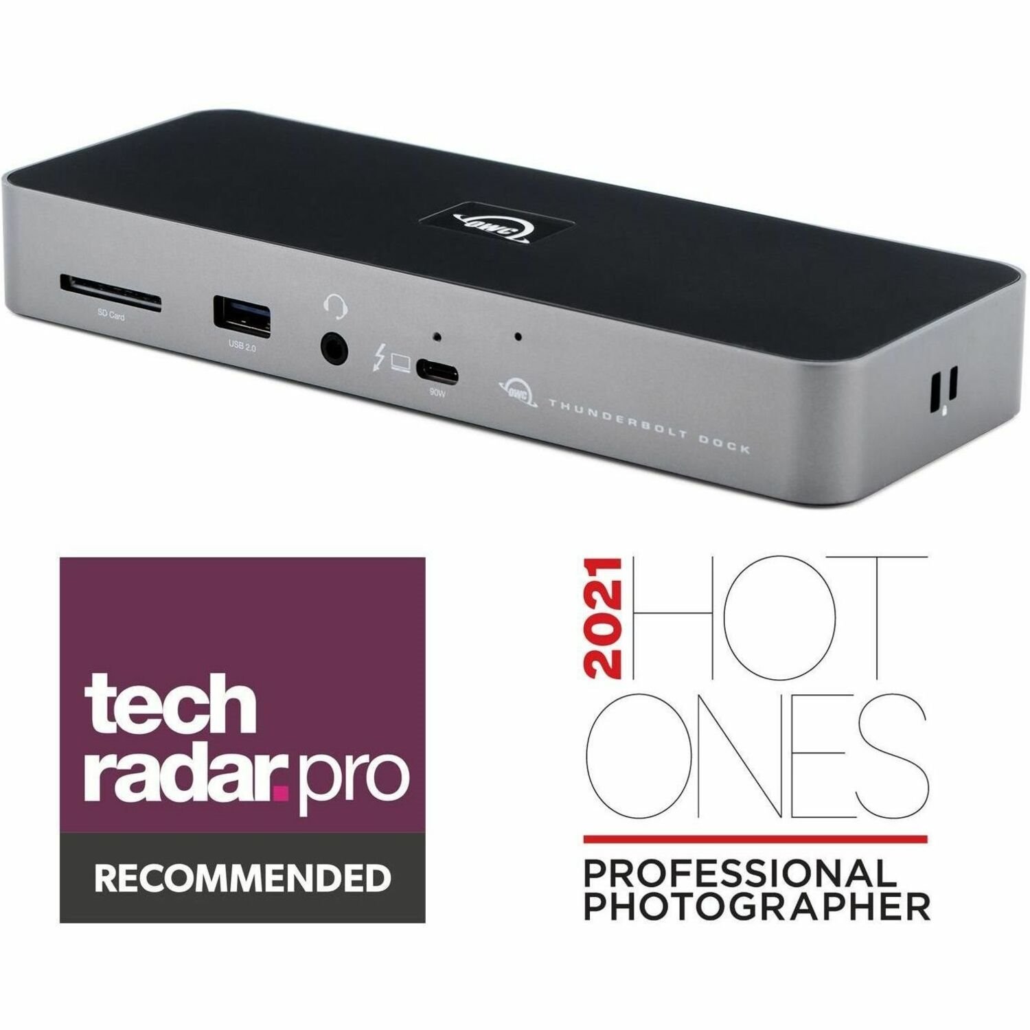 OWC Thunderbolt 4 Docking Station for Notebook - Memory Card Reader - SD - 90 W - Black, Space Gray