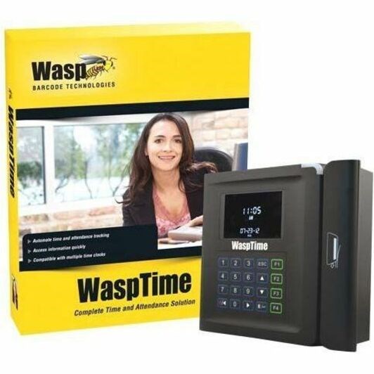 Wasp WaspTime Enterprise RFID Solution with PC time clock - Box Pack - Unlimited Administrators, Unlimited Employees