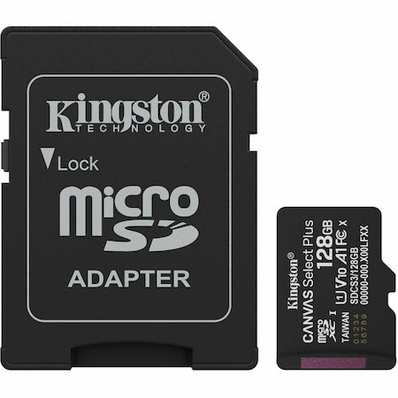 Kingston Canvas Select Plus 128 GB Class 10/UHS-I (U1) V10 microSDXC - 1
