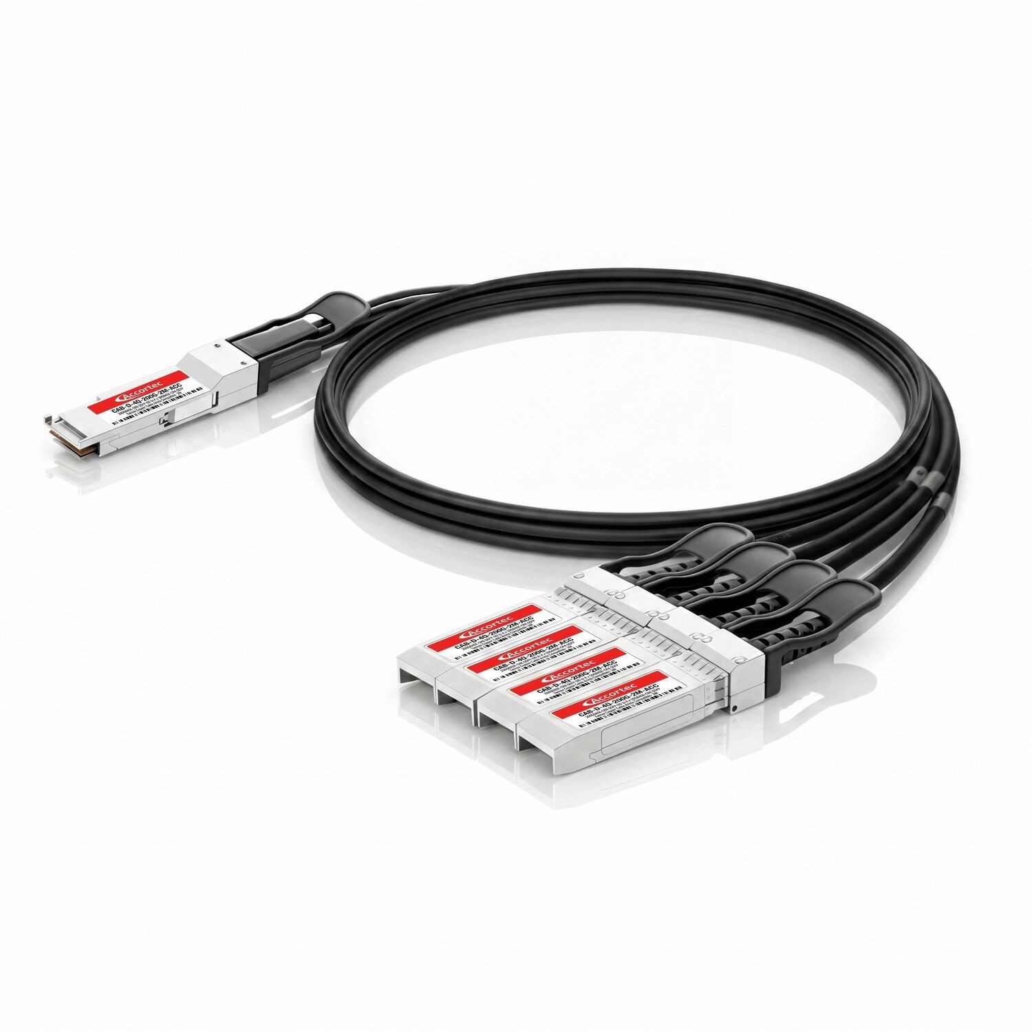 Accortec 200Gbase-Cr8 QSFP-DD To 4 X 50Gbase-Cr4 QSFP Twinax Copper Cable Arista Compatib