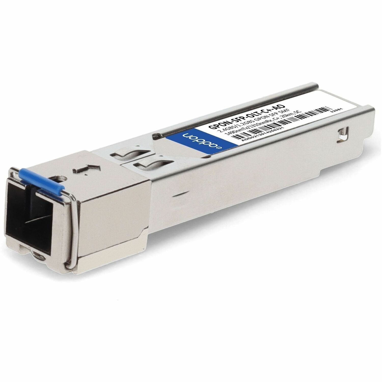 AddOn MSA and TAA Compliant GPON OLT SFP C++ Transceiver (1490nmTx/1310nmRx, 2.5Gbps/1.25Gbps, 39dBm, SC)