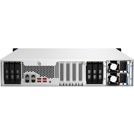 QNAP TS-h1887XU-RP-E2334-16G 18 x Total Bays SAN/NAS Storage System - 5 GB Flash Memory Capacity Xeon E-2334 Quad-core (4 Core) 3.40 GHz - 16 GB RAM - DDR4 SDRAM - 2U Rack-mountable