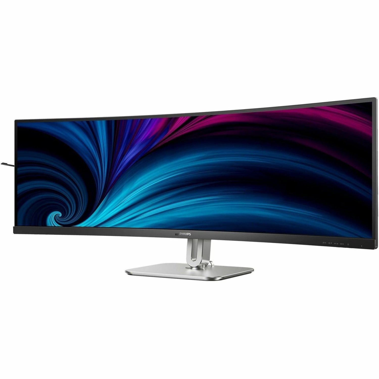 Philips 49B2U5900C 49" Class Dual Quad HD (DQHD) Curved Screen LED Monitor - 32:9 - Textured Charcoal