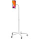 CTA Digital Heavy-Duty Medical Mobile Floor Stand for 7-13 Inch Tablets (White)