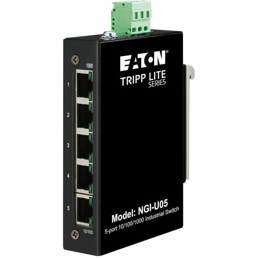 Eaton Tripp Lite Series 5-Port Unmanaged Industrial Gigabit Ethernet Switch - 10/100/1000 Mbps, DIN/Wall Mount, TAA