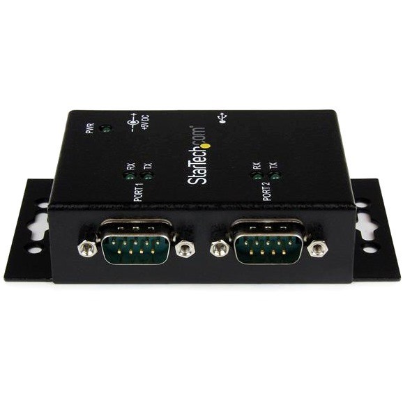 StarTech.com USB to Serial Adapter &acirc;&euro;" 2 Port &acirc;&euro;" Wall Mount &acirc;&euro;" Din Rail Clips &acirc;&euro;" Industrial &acirc;&euro;" COM Port Retention &acirc;&euro;" FTDI &acirc;&euro;" DB9