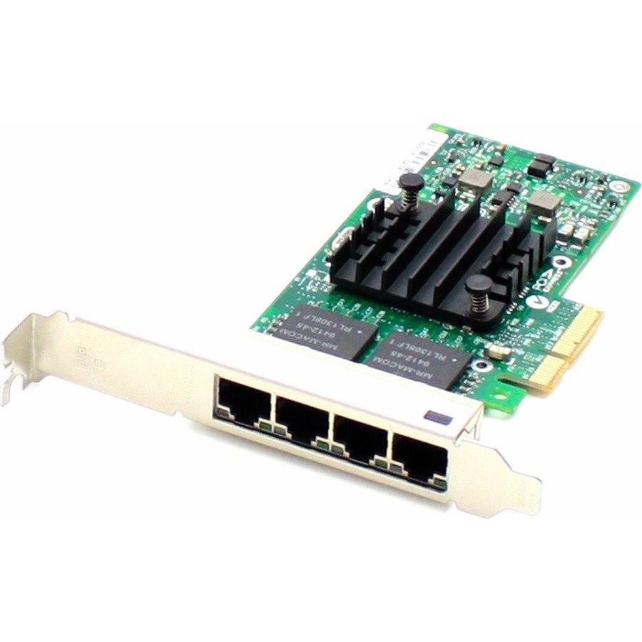 AddOn 10/100/1000Mbs Quad RJ-45 Port 100m PCIe 2.0 x4 Network Interface Card