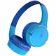 Belkin Wireless Bluetooth On-Ear Headphones for Kids w/ Mic - 85dB Limit - w/ USB-C Cable - Headset - Blue