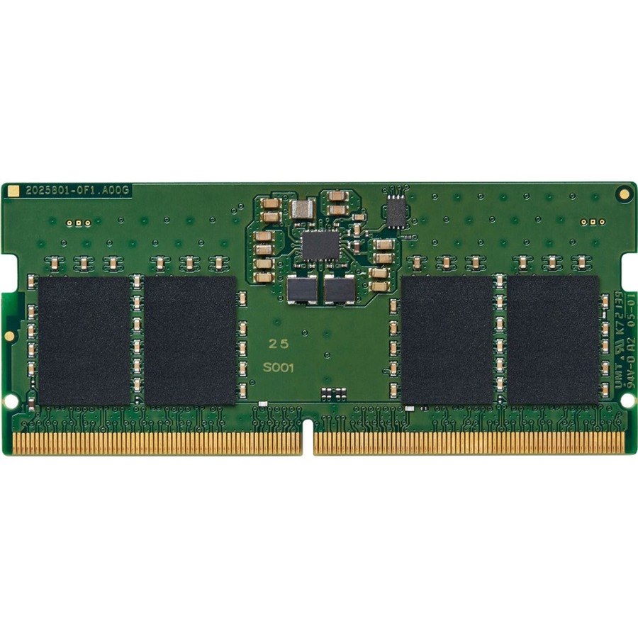 Kingston RAM Module for Notebook - 8 GB - DDR5-5200/PC5-41600 DDR5 SDRAM - 5200 MHz Single-rank Memory - CL42 - 1.10 V
