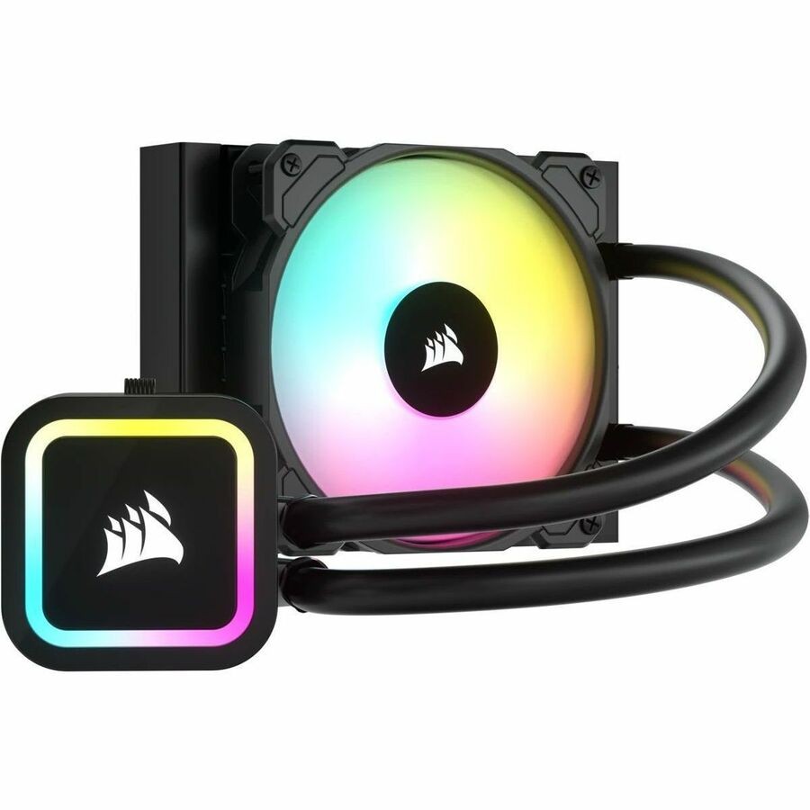 CORSAIR - iCUE H60X RGB ELITE AIO Liquid CPU Cooler 120mm Radiator with 120mm RGB PWM Fan - Black