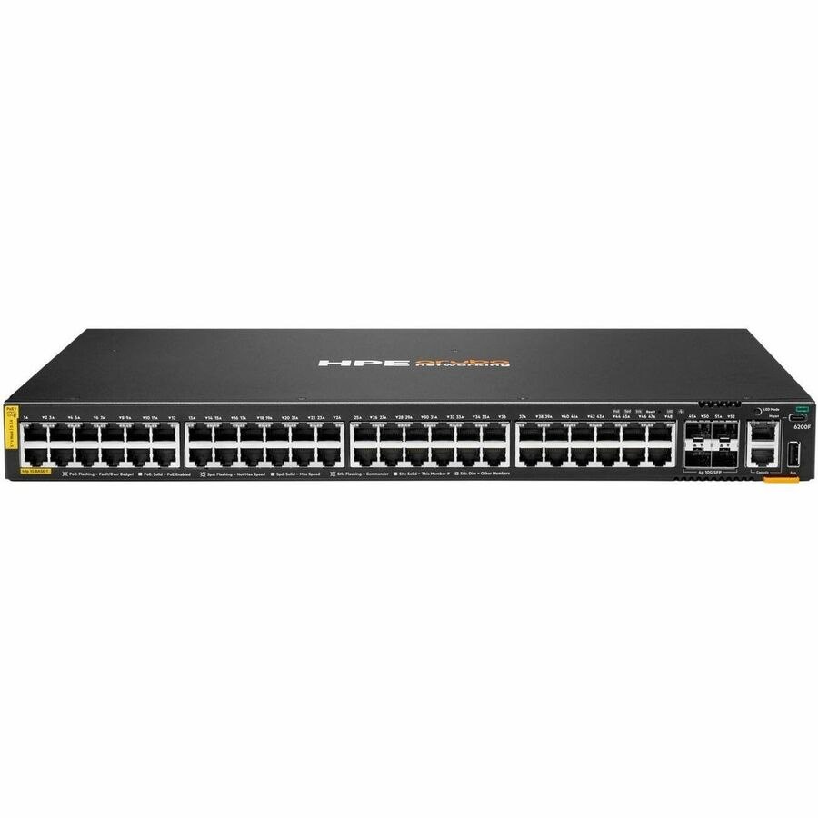 HPE CX 6200F 48G Class 4 PoE 4SFP+ 370W Switch