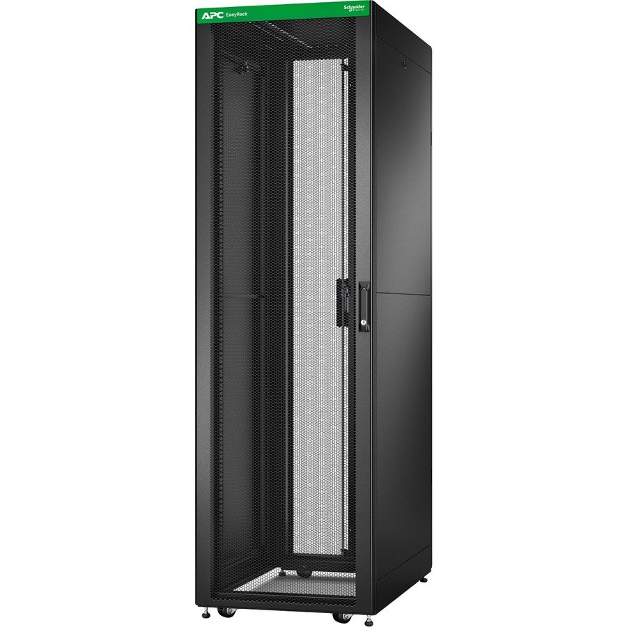 APC by Schneider Electric Easy Rack ER6202FP1 42U Floor Standing Enclosed Cabinet Rack Cabinet for Server, Networking - 482.60 mm Rack Width x 838.20 mm Rack Depth - Black