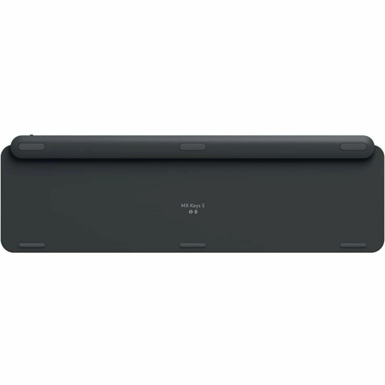 Logitech MX Keys S Toetsenbord - Full-size - Draadloos Verbinding - USB Interface - Belgisch - AZERTY indeling - Grafiet