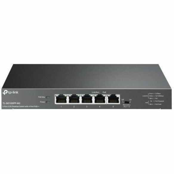 TP-Link TL-SG105PP-M2 5.0 Poorten Ethernetswitch - 2.5 Gigabit Ethernet - 2.5GBase-T