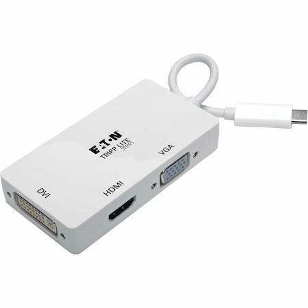 Eaton Tripp Lite Series USB-C Multiport Adapter (M/3xF) - 4K 60 Hz HDMI, DVI, VGA, HDCP, White