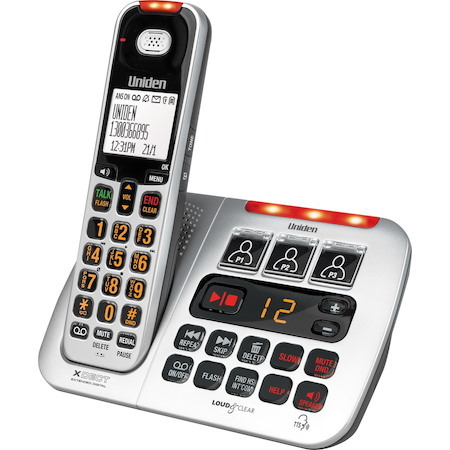 Uniden SSE45 XDECT 1.90 GHz Cordless Phone - Black, Silver