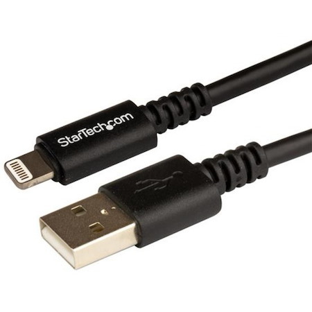 StarTech.com 3m (10ft) Long Black Apple® 8-pin Lightning Connector to USB Cable for iPhone / iPod / iPad