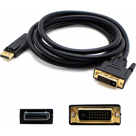 AddOn 10ft DisplayPort 1.2 Male to DVI-D Dual Link (24+1 pin) Male Black Cable Which Requires DP++ For Resolution Up to 2560x1600 (WQXGA)