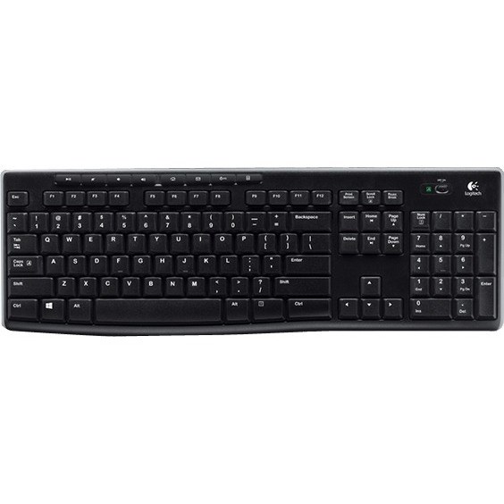 Logitech K270 Keyboard - Wireless Connectivity - USB 2.0 Interface - Czech - Black
