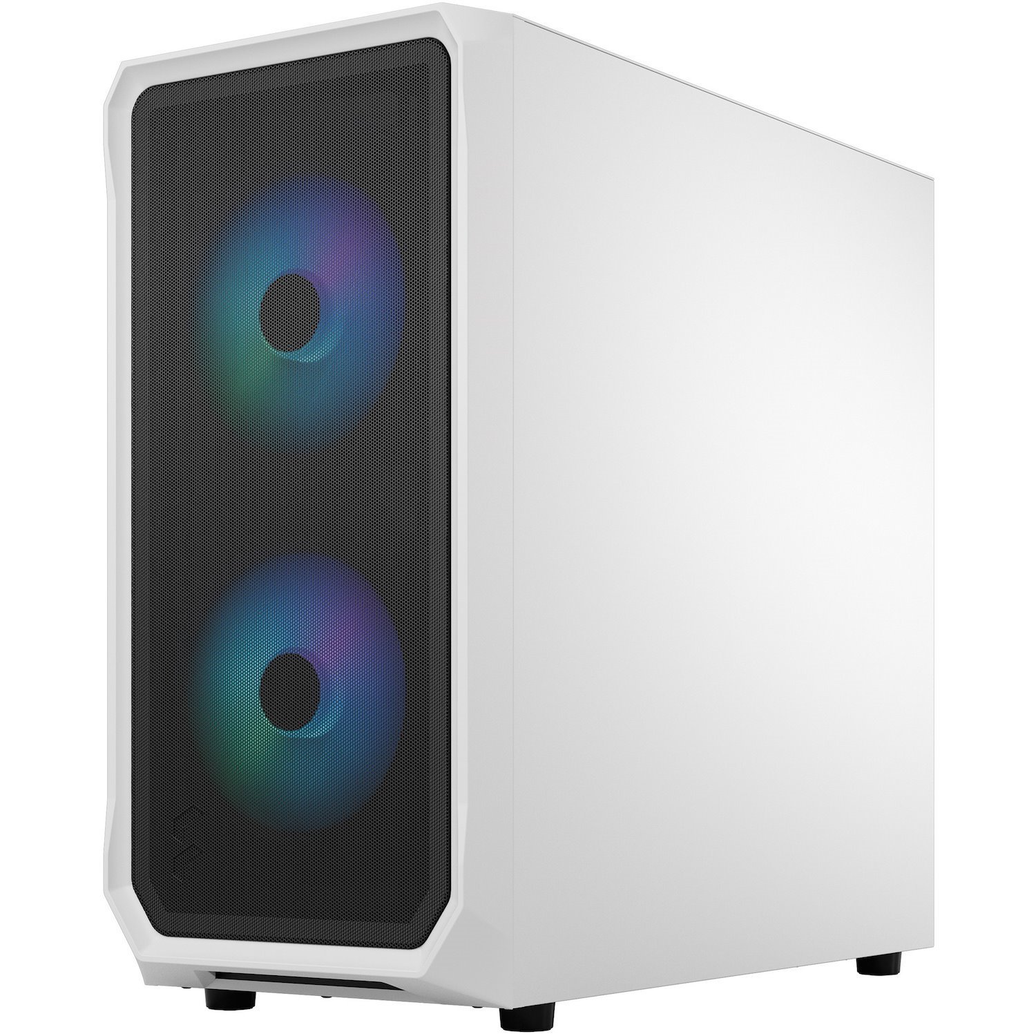 Fractal Design Focus 2 RGB Computer Case - Mini ITX, Mini ATX, ATX Motherboard Supported - Tower - Tempered Glass, Steel, Mesh - White