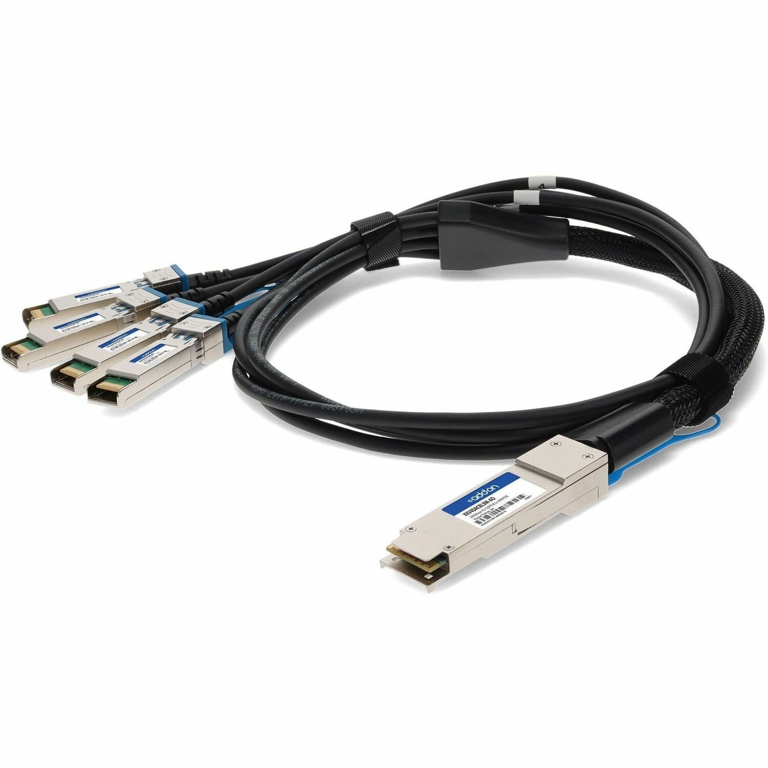 AddOn Intel&reg; XXV4DACBL3M Compatible TAA Compliant 100GBase-CU QSFP28 to 4xSFP28 Direct Attach Cable (Passive Twinax, 3m)