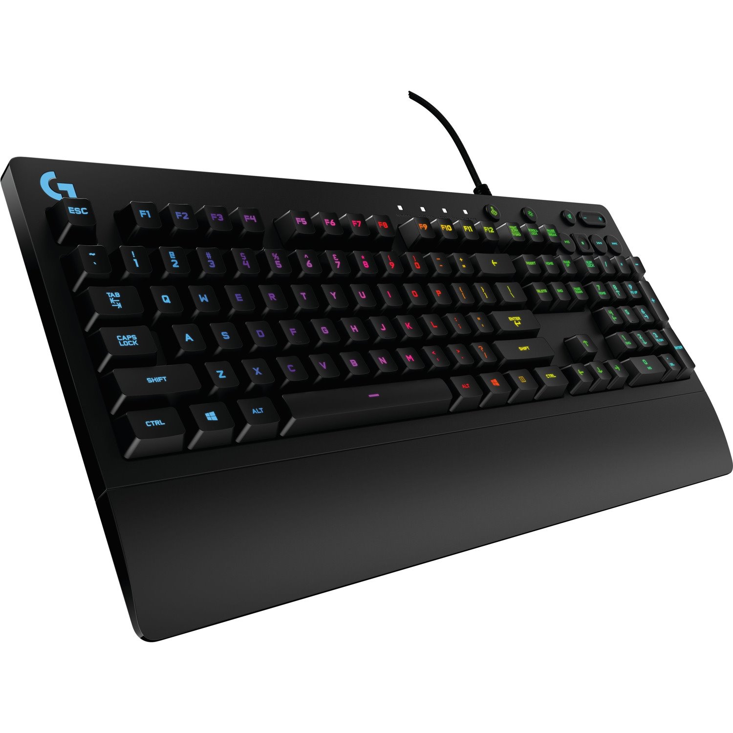 Logitech G213 Prodigy Gaming Keyboard - Wired RGB Backlit Keyboard with Mech-dome Keys, Palm Rest, Adjustable Feet, Media Controls, USB, Compatible with Windows