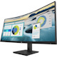 HP P34HC G4 34" Class WQHD Curved Screen LCD Monitor - 21:9 - Black