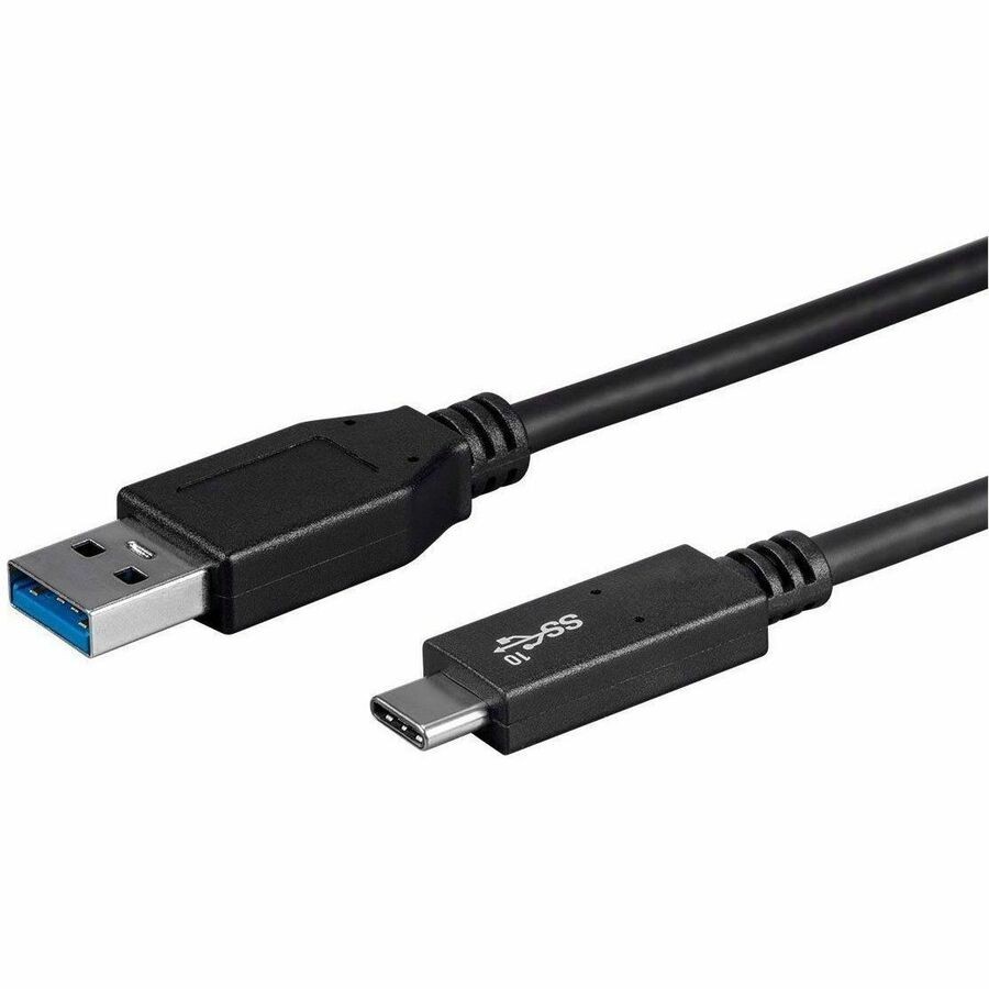 Monoprice Essentials Usb Type C To Usb-A 3.1 Gen 2 Cable - 10GBPS_ 5A_ 30Awg_ BL