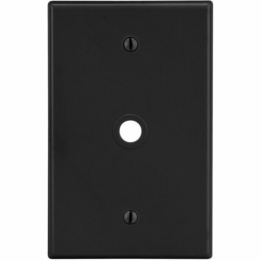Bryant Wallplate, 1-Gang, .406" Opening, Box Mount, Black