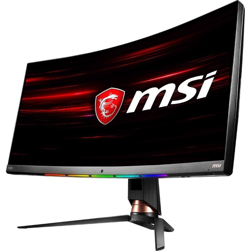 MSI Optix MPG341CQR 34" Class Webcam UW-QHD Curved Screen Gaming LCD Monitor - 21:9 - Gray