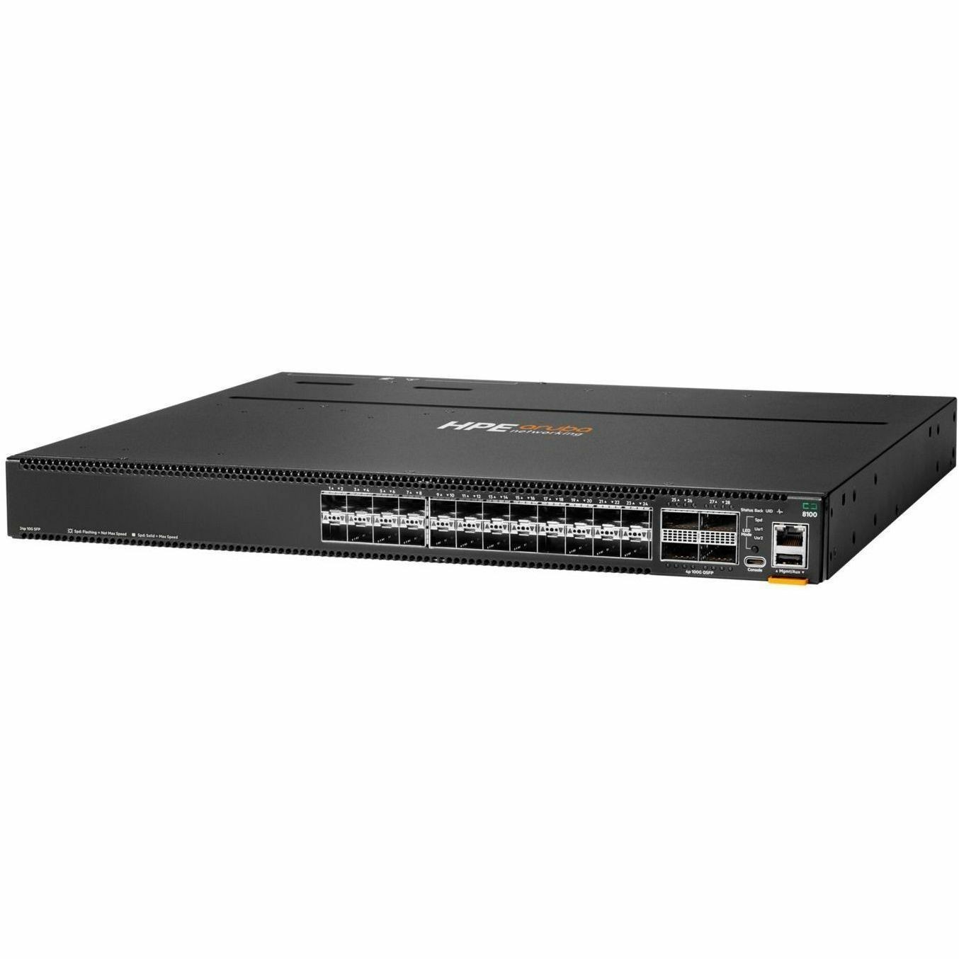 Aruba CX 8100 24p SFP+ 25G 4p QSFP28 100G Backto-Front 3xFan 2xAC Bundle