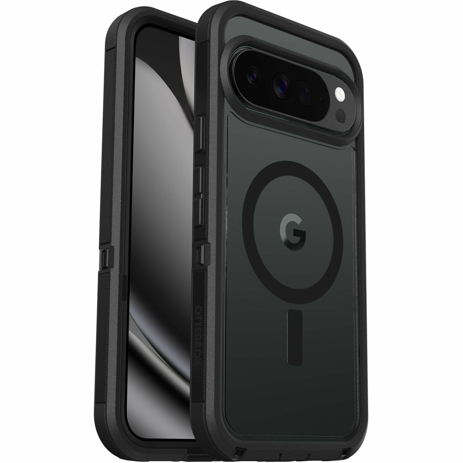 OtterBox Defender Series Pro XT Rugged Case for Google Pixel 10 Pro XL Smartphone - Dark Side (Clear/Black) - 1 Poly Bag