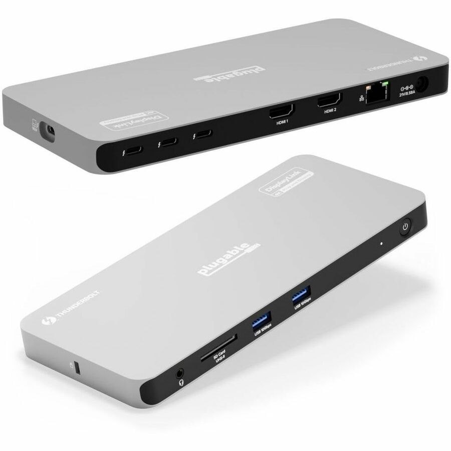 Plugable Thunderbolt 4 Dock for Quad Monitors 100W, Thunderbolt Docking Station