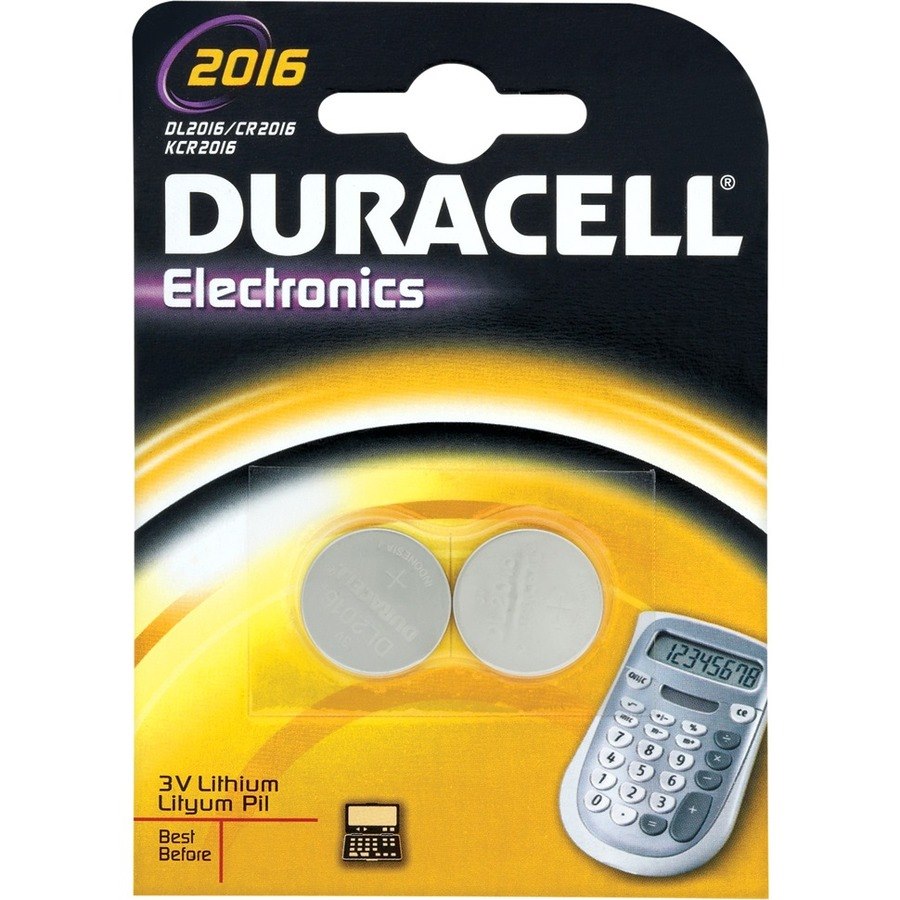 Duracell DL2016B2 Battery - Lithium Manganese Dioxide (Li-MnO2) - 2