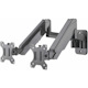 Dual Wall Mount for TV & Monitors (Full Motion Gas Spring), For screens 17" to 32" , VESA compatability: 75x75mm and 100x100mm - check the dimensions of the four mounting holes on back of screen to ensure it fits, Max 8kg each, Black, Bracket