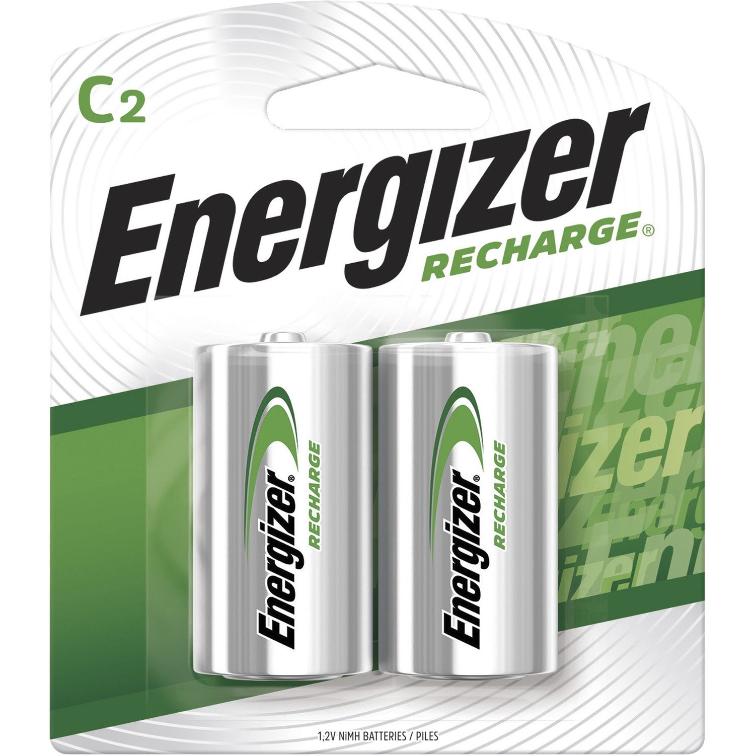 Energizer Recharge Universal Rechargeable C Batteries, 2 Pack