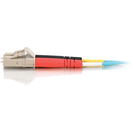 C2G 8m LC-LC 10Gb 50/125 Duplex Multimode OM3 Fiber Cable - Aqua - 26ft