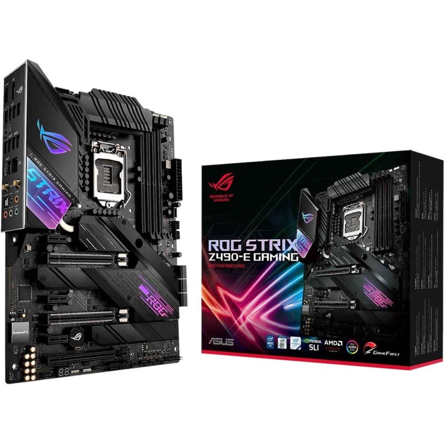 Asus ROG Strix Z490-E GAMING Desktop Motherboard - Intel Z490 Chipset - Socket LGA-1200 - Intel Optane Memory Ready - ATX