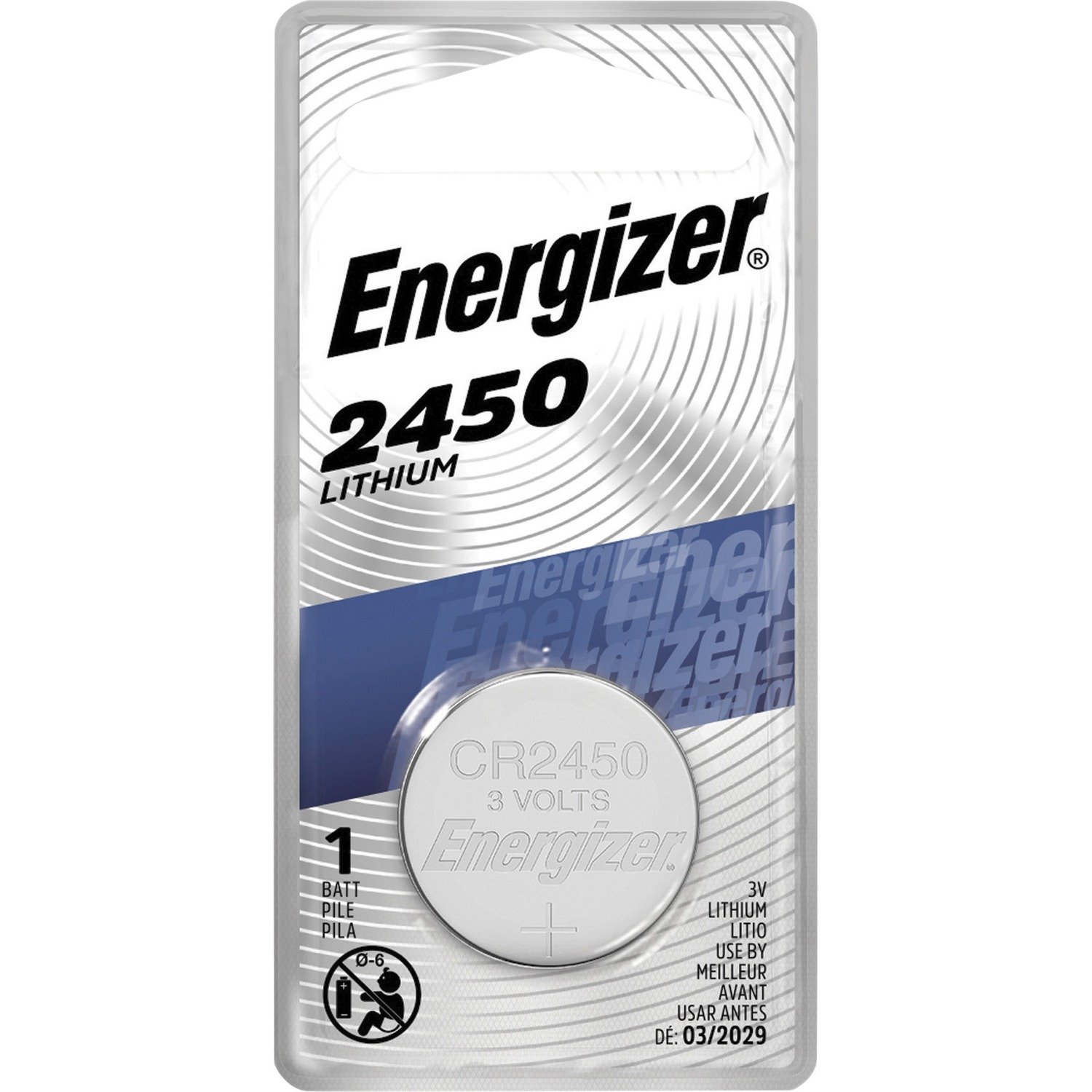 Energizer 2450 Lithium Coin Battery, 1 Pack