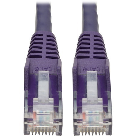 Tripp Lite by Eaton Cat6 Gigabit Snagless Molded (UTP) Ethernet Cable (RJ45 M/M) PoE Purple 1 ft. (0.31 m)