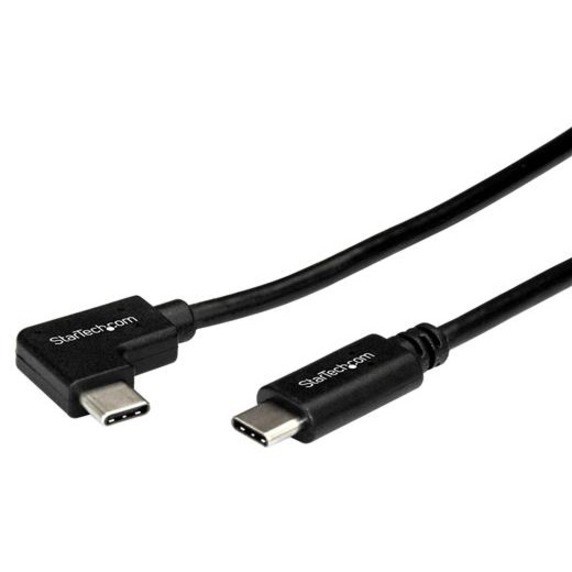 StarTech.com 1m 3 ft Right Angle USB-C Cable M/M - USB 2.0 - USB Type C Cable - 90 degree USB-C Cable - USB C to USB C Cable - USB-C Charge Cable