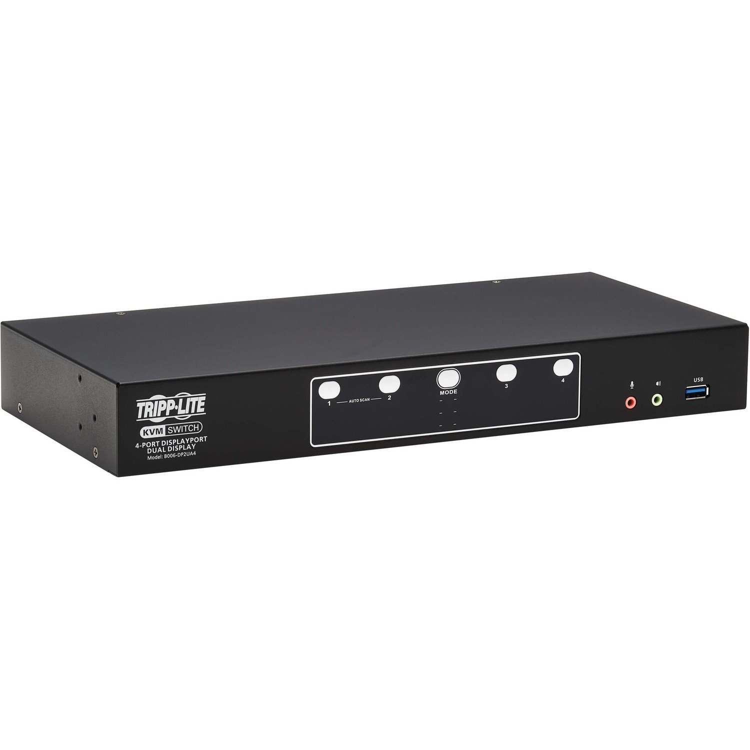 Tripp Lite by Eaton 4-Port DisplayPort Dual-Display KVM Switch - 4K 60 Hz, USB 3.2 Gen 1, HDCP 2.2, USB Sharing